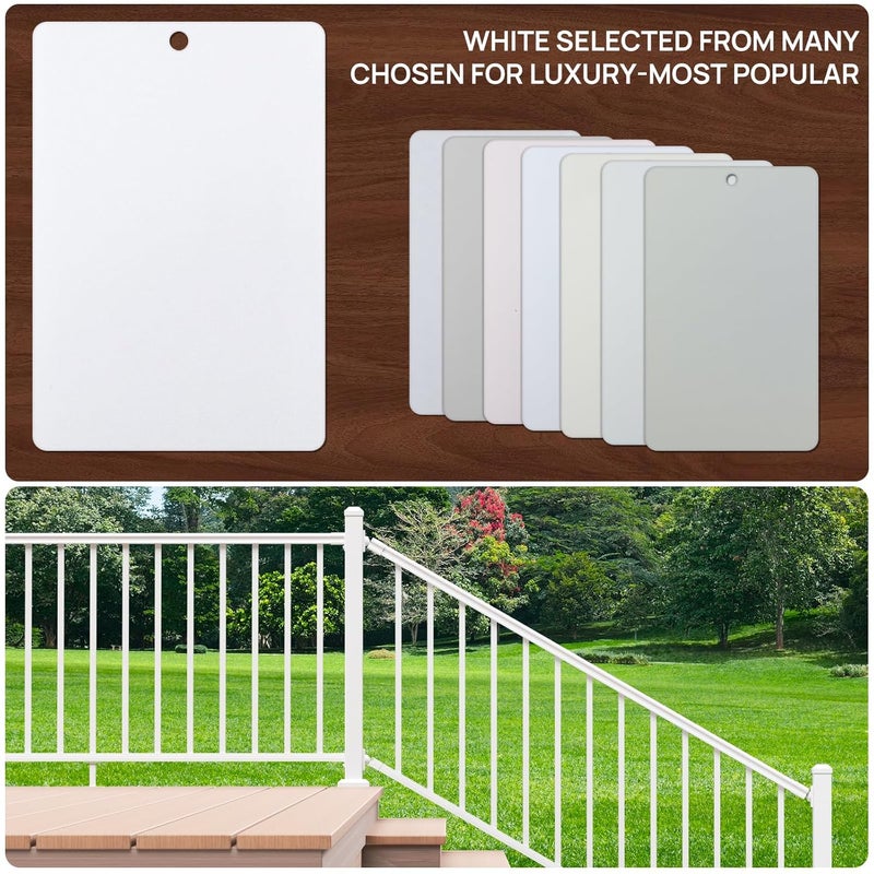 Egadis 1 Pack 2.56 in. x 2.56 in. x 39 in. Deck Railing Post with Screws, Aluminum Stair Railing Post, White Outdoor Textured Powder-Coat Finish Stair Post for Decks, Porches & Balconies (1 Post) - Image 3